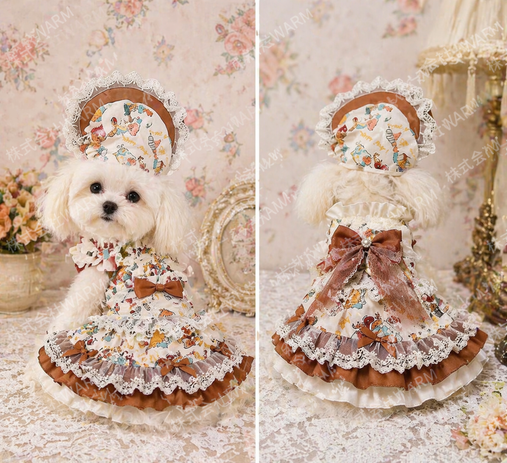 ブラウンクラシックドレス